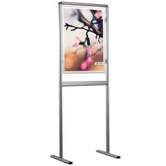 Eliptik Alüminyum Çerçeveli Ayaklı Poster Pano